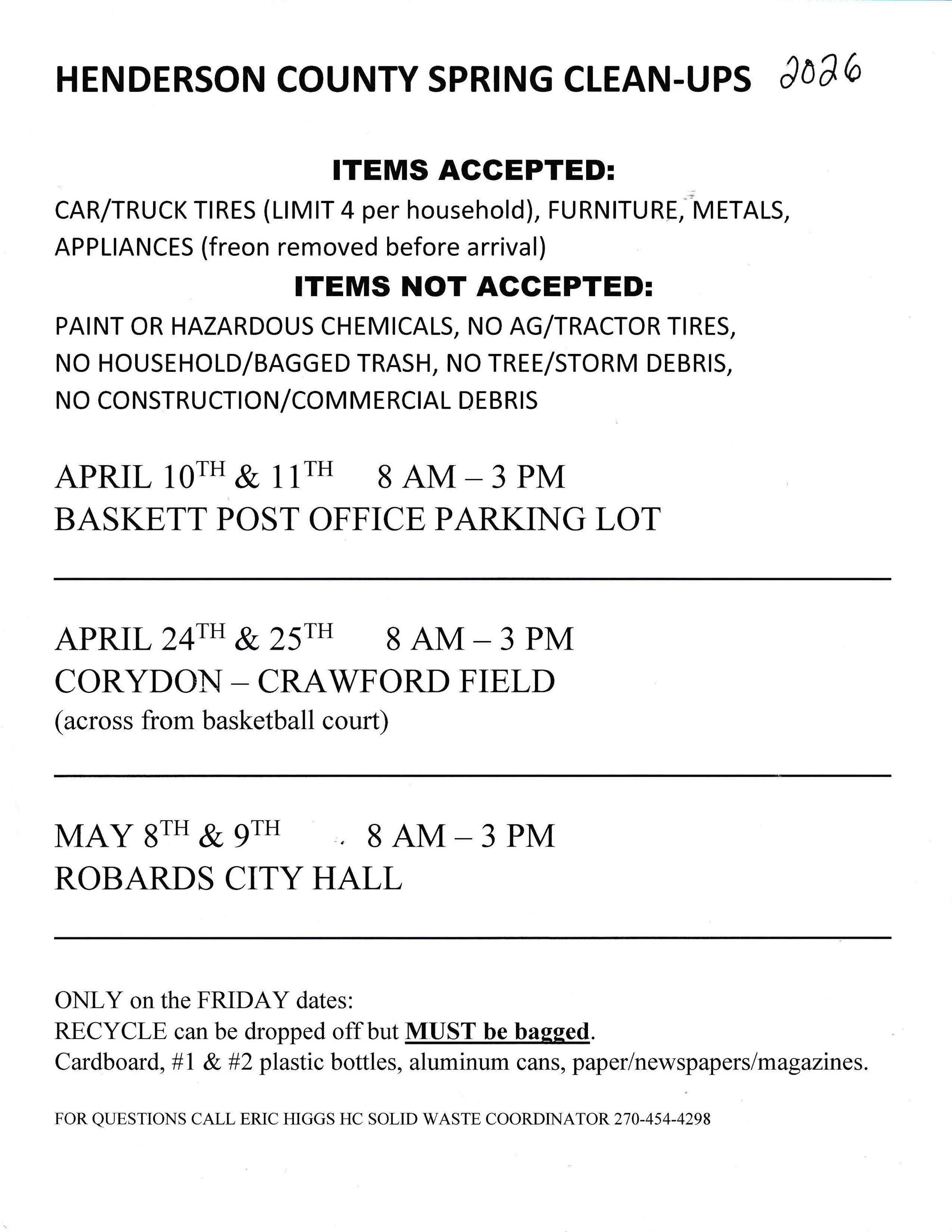 2026 Spring clean ups_20260211_0001